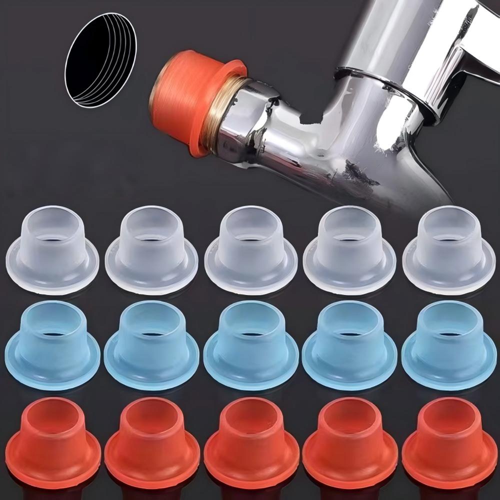 Silicone Tap Washer - 蛇口ネジシールスリーブシリコンワッシャーシャワーホースコネクターガスケットバルブパイプジョイントナットシールリング浴室配管部品