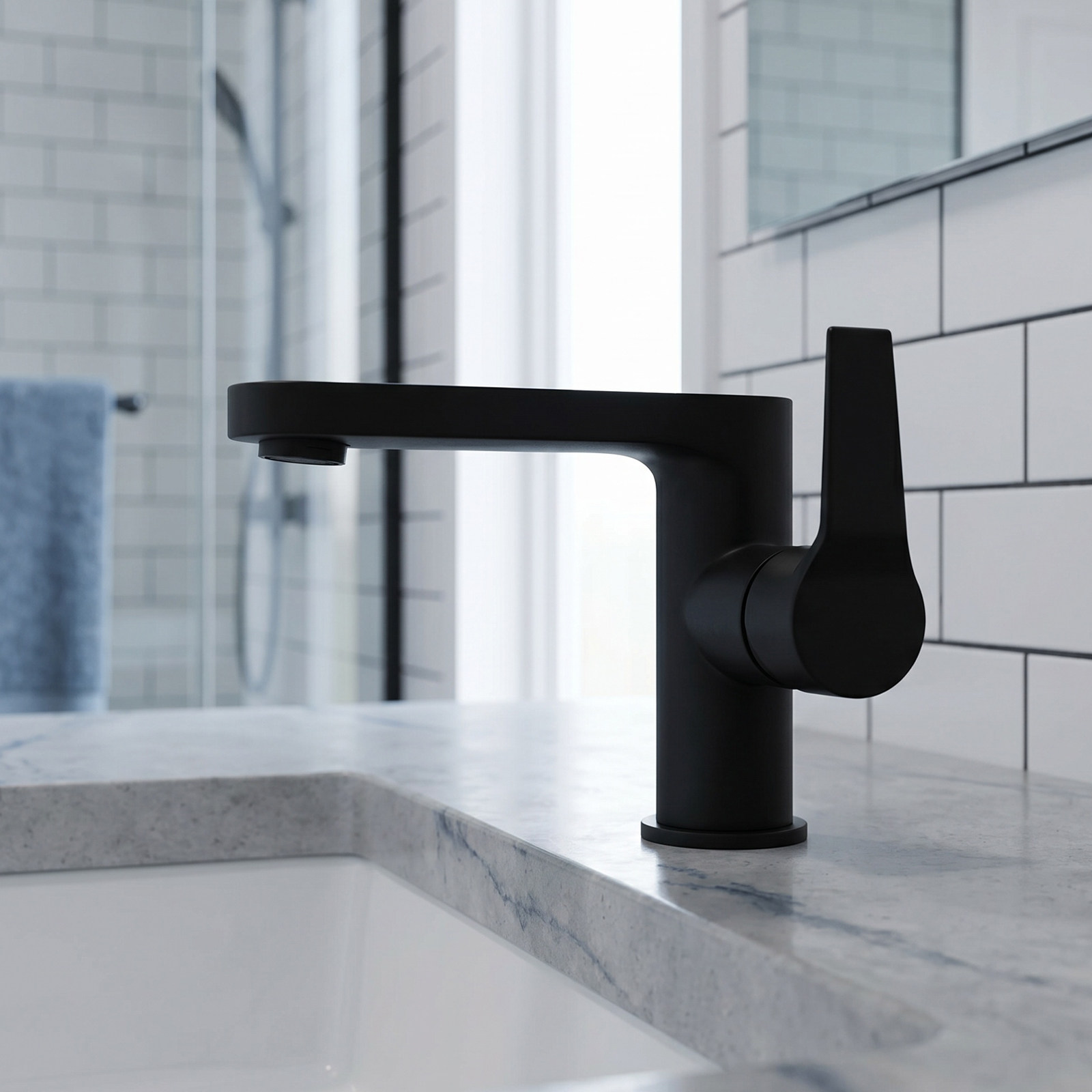 Basin Mixer Cartridge - マットブラックの洗面台用蛇口ハンドル交換用。40mmカートリッジ対応、シングルレバー式。浴室用混合水栓、洗面台用蛇口。
