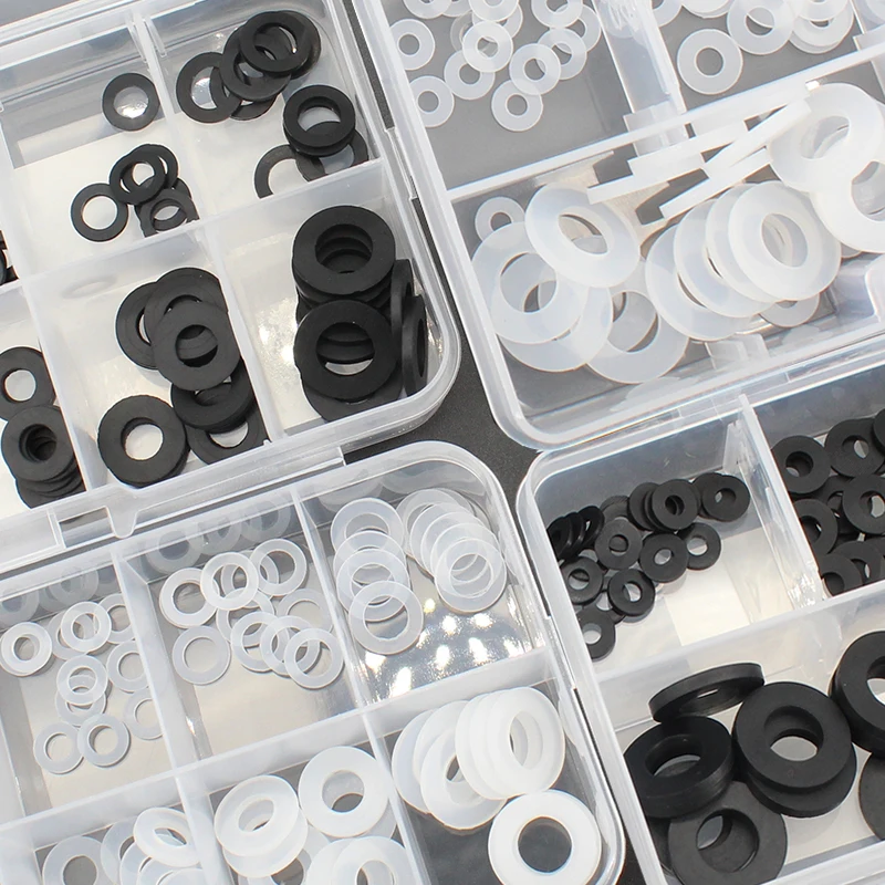 Silicone Tap Washer - ゴム製フラットガスケット 蛇口シール シリコーンゴム ニトリルゴム 防水修理キット ステンレスガスケット