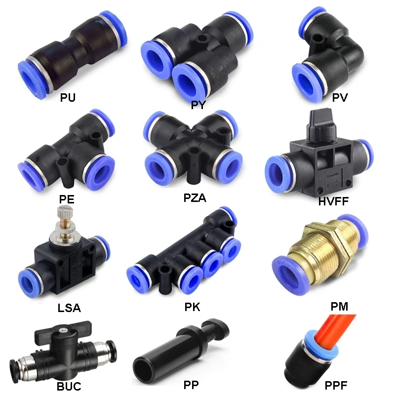 Compression Fitting Brass - 空気圧継手継手クイックコネクタ空気水ホースチューブコネクタプラスチック PU PY 4 ミリメートル 6