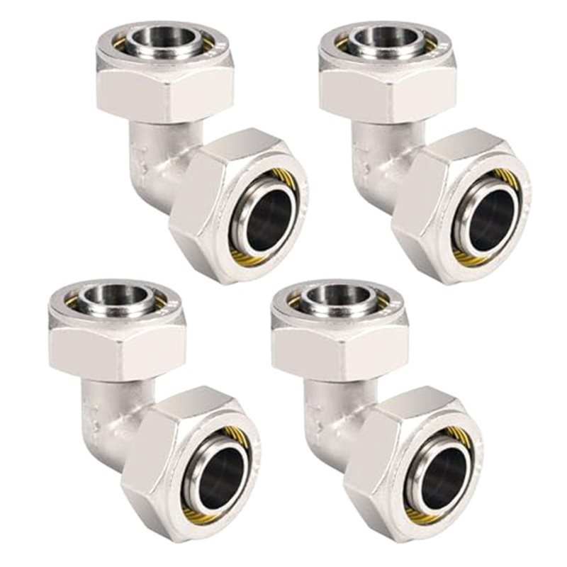 DTA4-真鍮製、ニッケルメッキ仕上げのエアライン継手 4個 - Compression Fitting Brass のレビューと価格