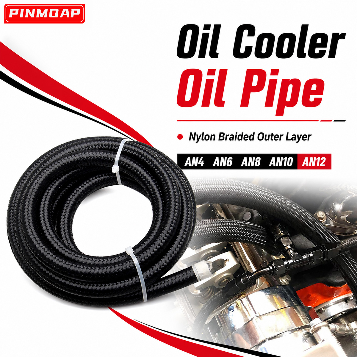 PINMOAP AN4 AN6 AN8 AN10 AN12  - Flexible Hose Braided のレビューと価格