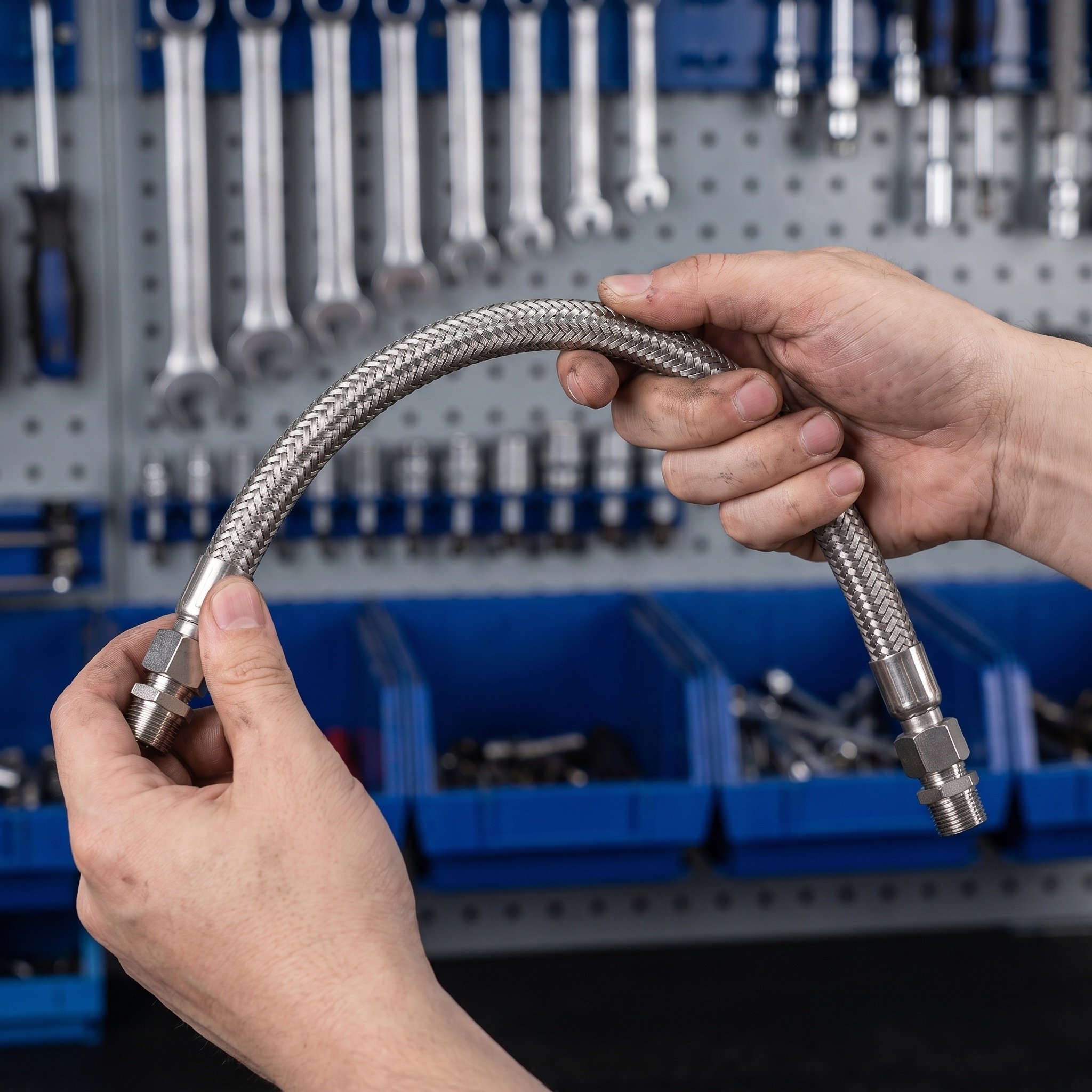 1セット、工業用グレードのエアコンプレッサーホース、柔軟性の - Flexible Hose Braided のレビューと価格